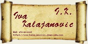 Iva Kalajanović vizit kartica